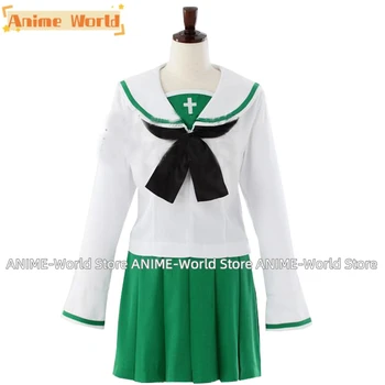 《Пользовательский размер》Girls Und Panzer Oarai Girls High School Sailor School Uniform Аниме Косплей Костюм Любой размер